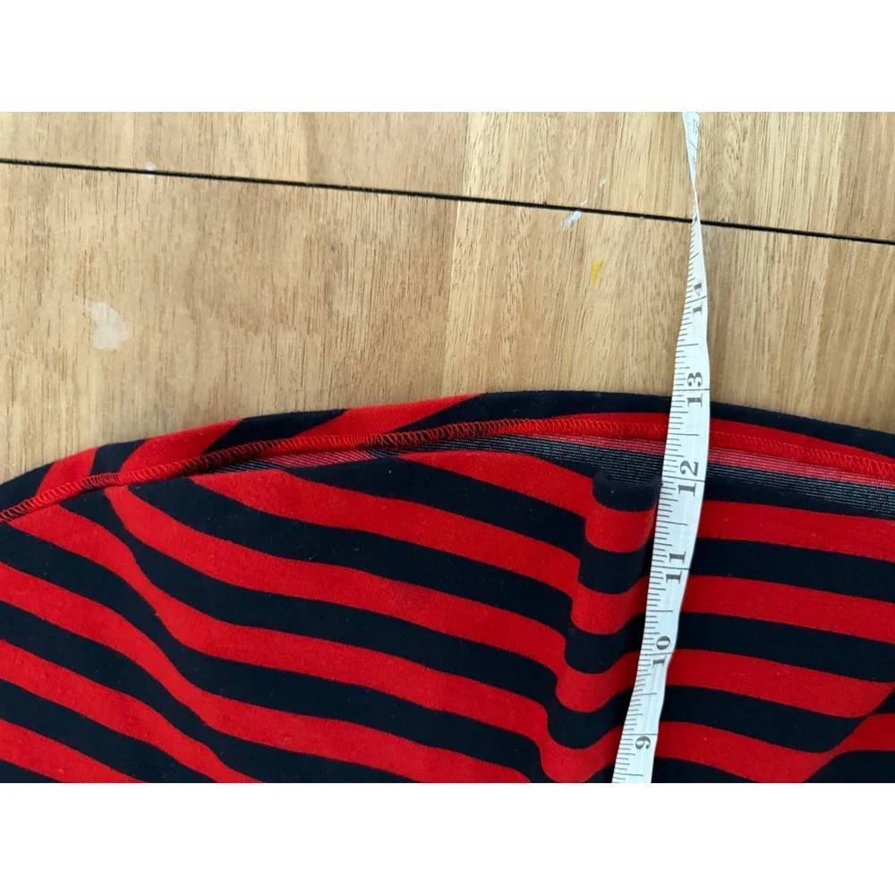 Polo Ralph Lauren Girls Red Navy Blue Striped Knit Skirt Size M 8-10